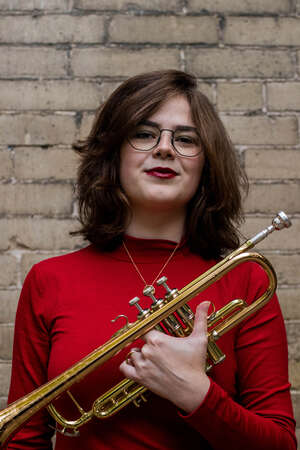 Jonne met een trompet